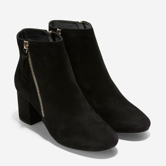 cole haan saylor suede ankle booties